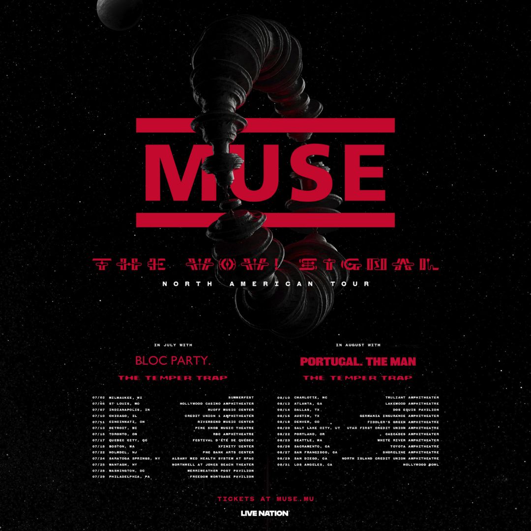 Muse 2026 North American Tour Poster The WOW! Signal Tour